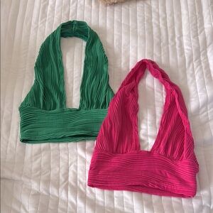 Halter Neck Crop Top Set